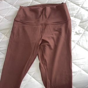 Brownish pink winder train leggings in 25”
